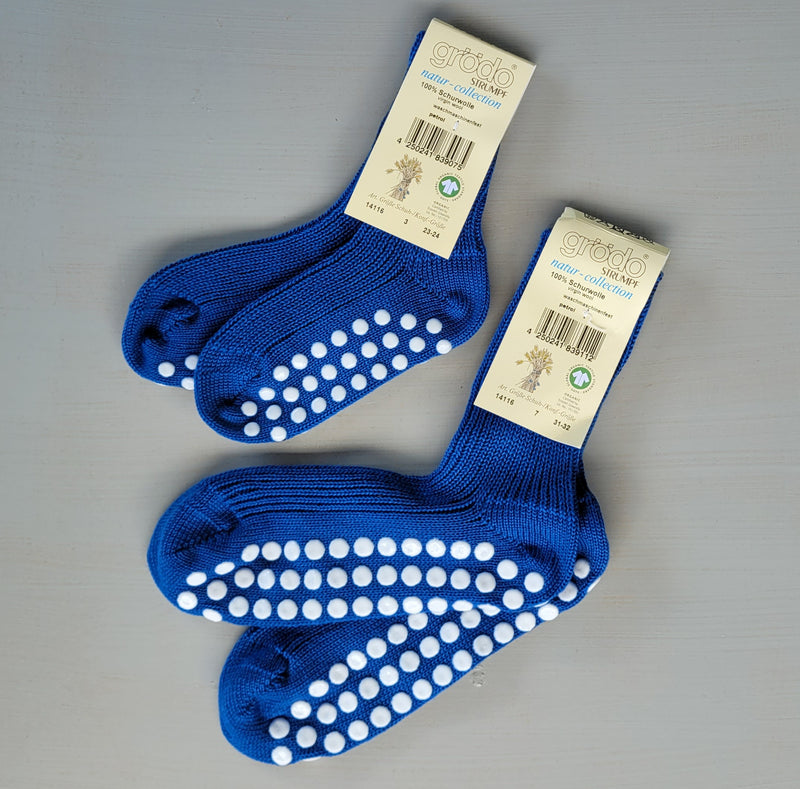 Non-Slip Organic Merino Childrens Socks