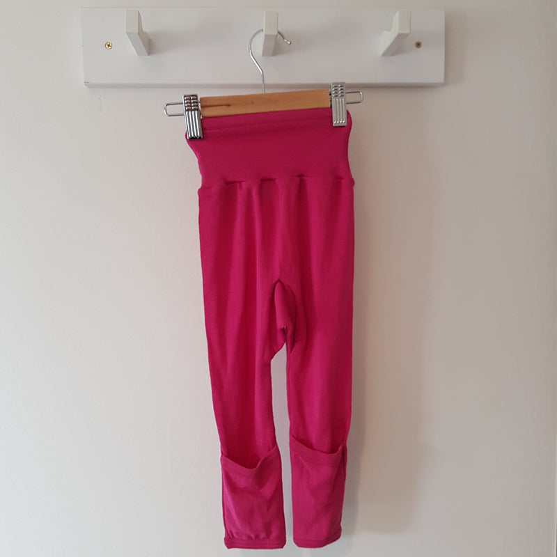 LAST ONES! Hot Pink Baby Pants with Optional Feet