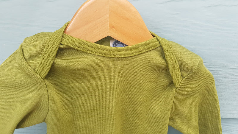 Green Organic Merino Baby Sweater