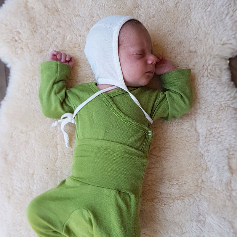 Organic Merino Wool Preemie and Newborn Baby Bonnet